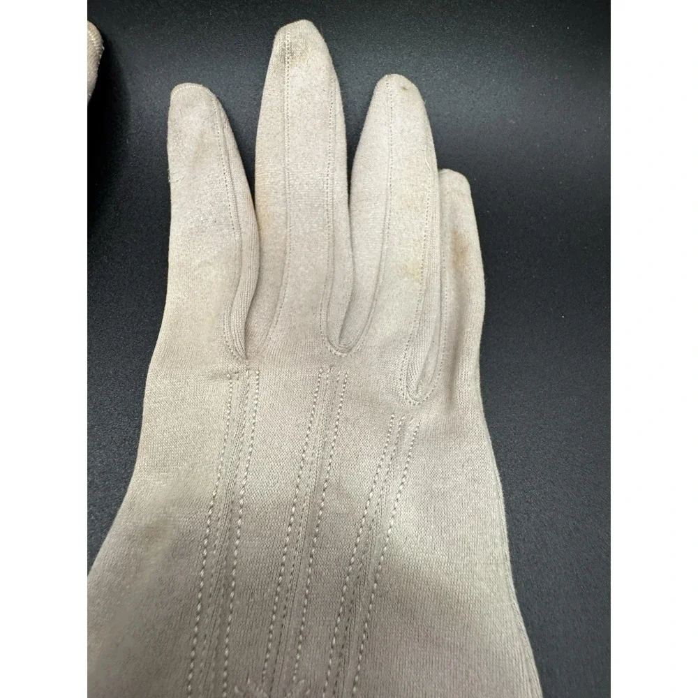 Vintage Van Raatle Suede Gloves - White Size 8 Made‎ In Saxony